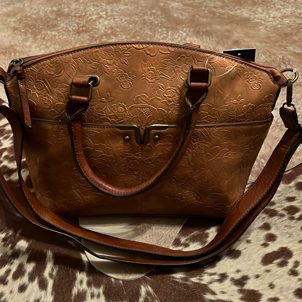 NWT tooled leather purse
